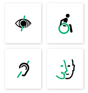 Logotipos de personas descapacitadas
